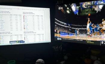 College basketball on screens