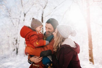 Winter family portrait