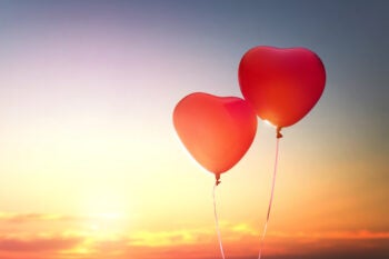 two red balloons