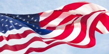 billowing american flag