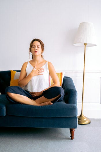 woman meditating